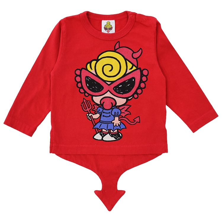 MY FIRST HYSTERIC DEVIL MINI しっぽ付き 長袖Tシャツ